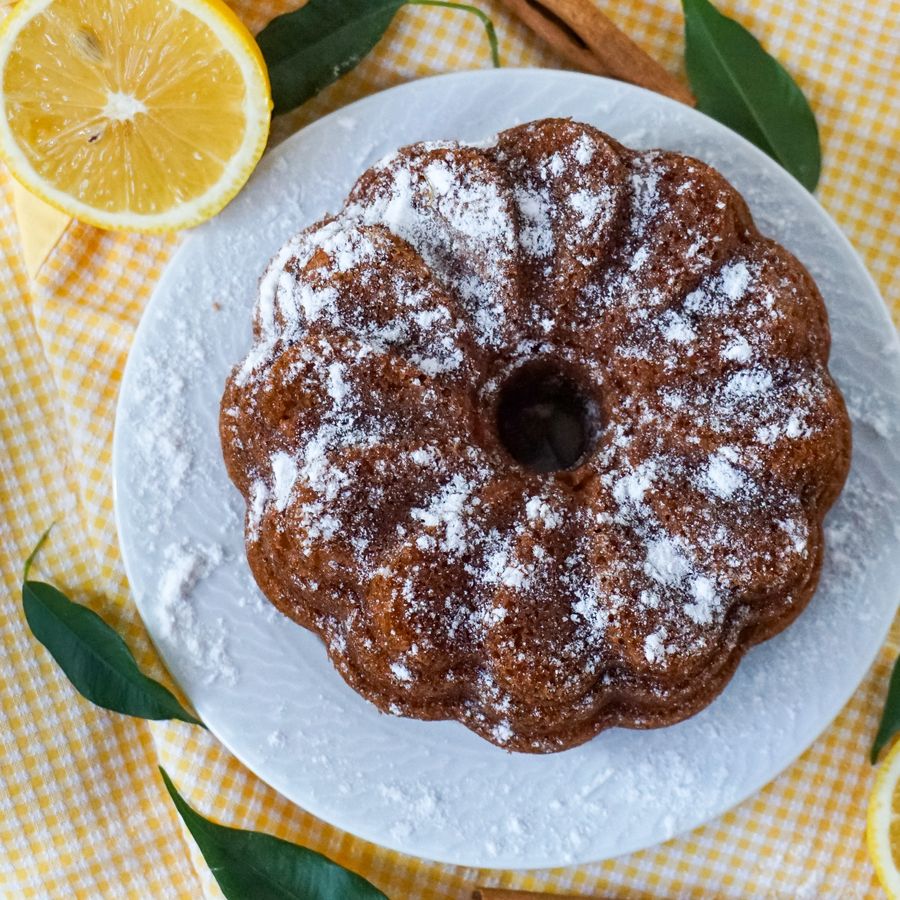 Fatia de bolo de limão